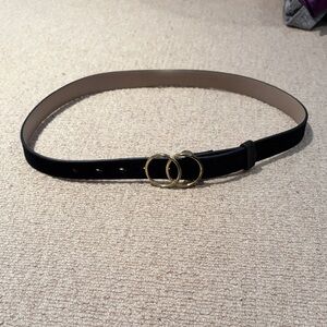 Black Belt with Gold Buckle